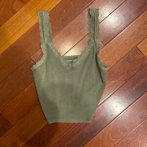 Green tank with laced straps!
